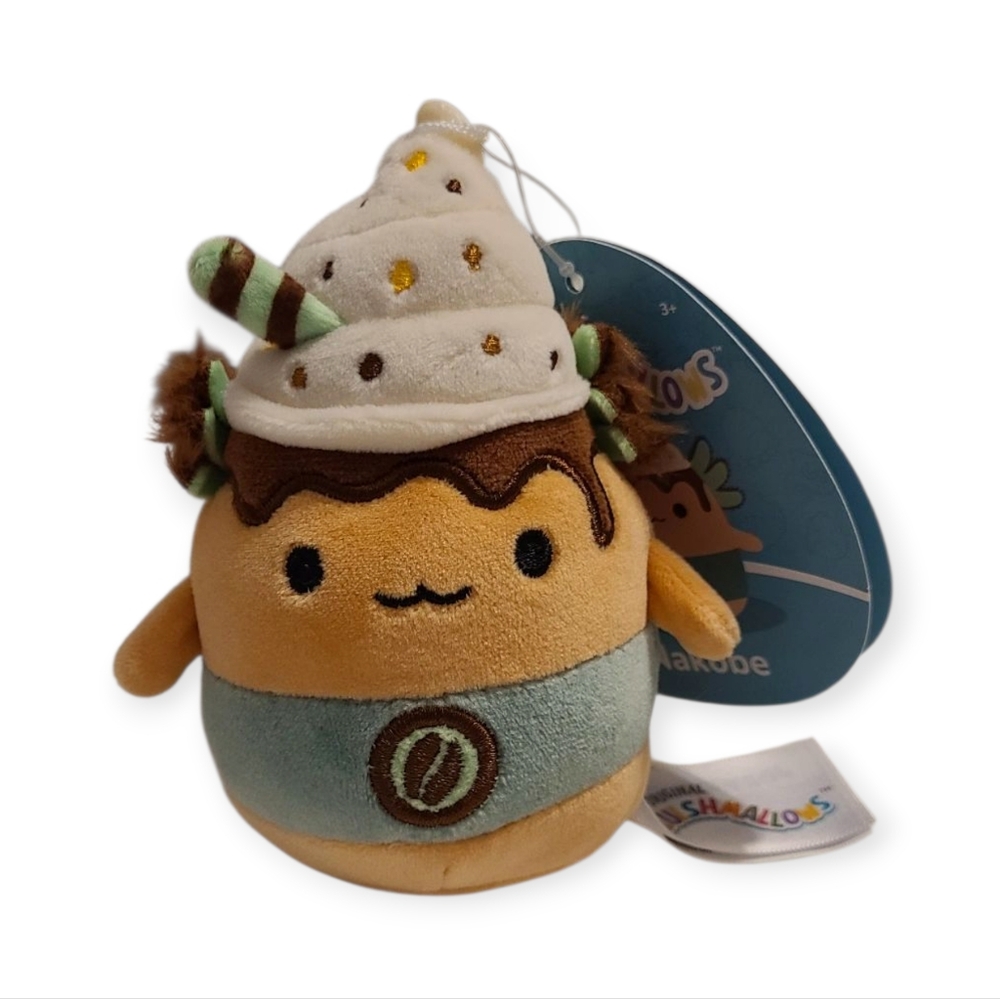 Squishmallows Nakobe the Axolotl Latte- Clip On